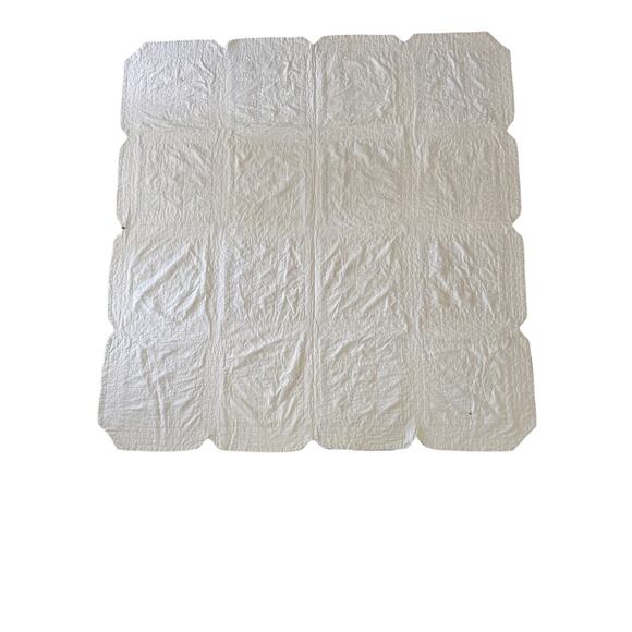 Handmade 80s Floral Patchwork Quilt Pastel Cottagecore 78x87 full / queen - Picture 11 of 16